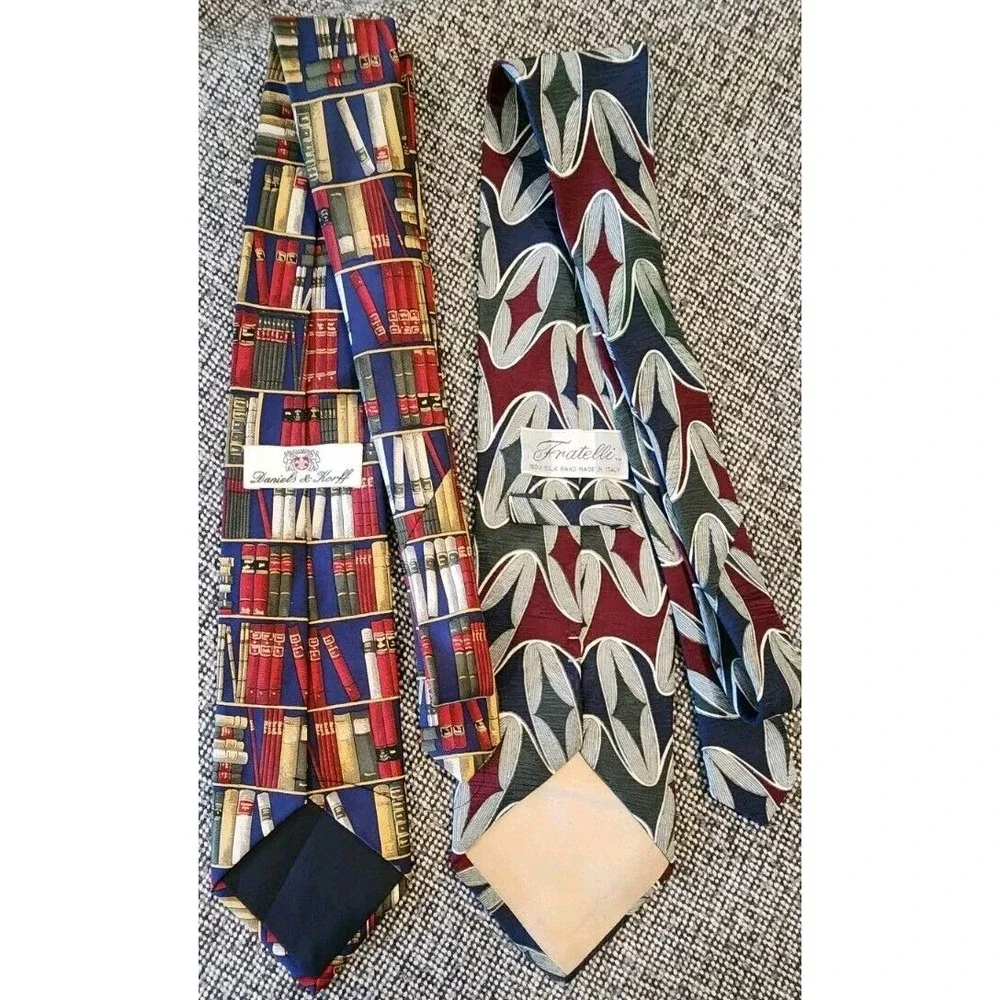 Daniels & Korff 100% Silk‎ Fratelli Books GEOMETR Tie Made in Italy